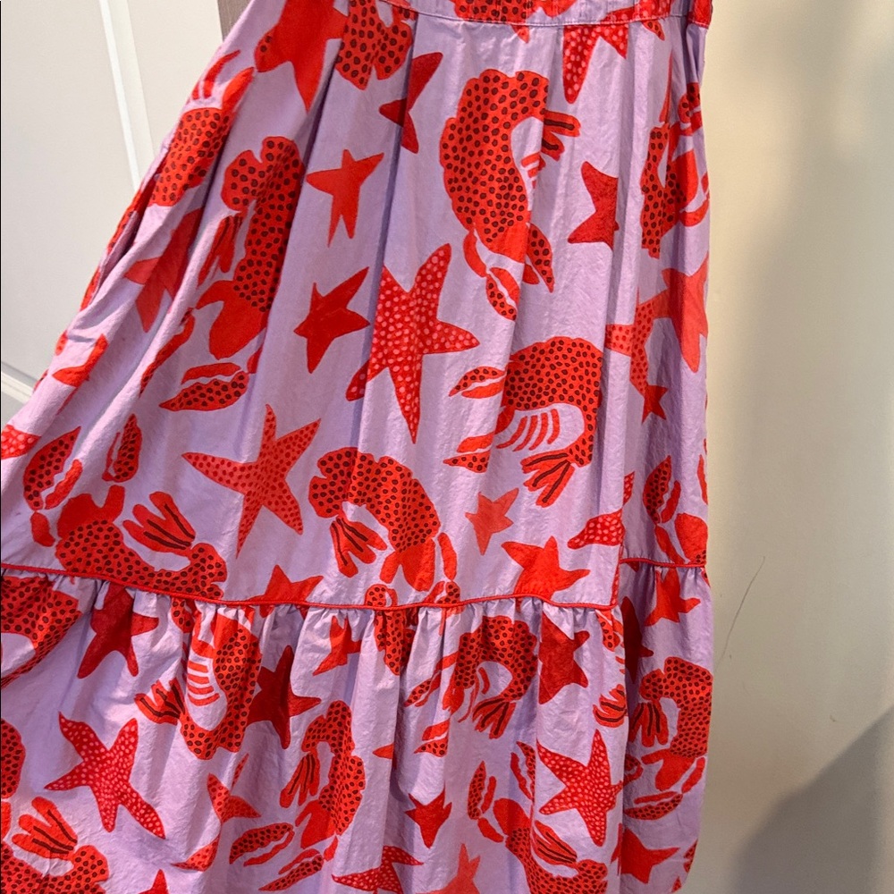 FARM Rio Red and Purple Starfish Dress